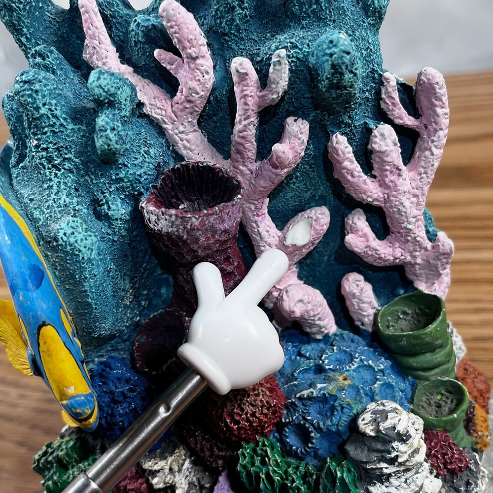 Aquarium Ornament Coral Reef Fish Hideaway Blue Yellow‎ Angelfish - Picture 6 of 9